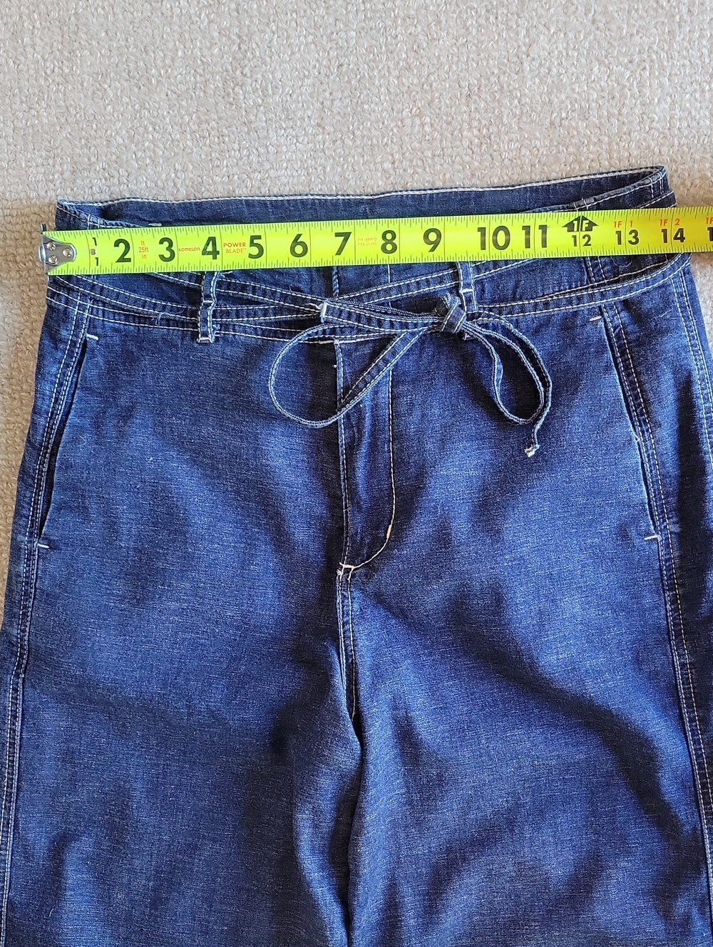 Pilcro by Anthropologie Wide-Leg Jeans in Medium Blue Wrap Belt - Picture 4 of 11